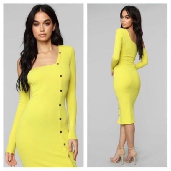 FASHION NOVA Ribbed Neon Bodycon Dress - Picture 12 of 12